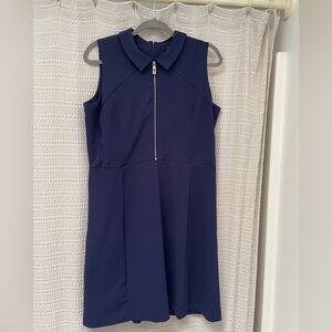 Ivanka Trump Dark Purple Zip-Front Dress